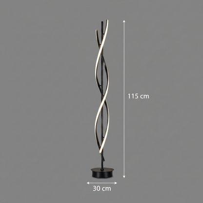 Upsilon LED lámpa, 27W, 3000K/4000K/6000K, fém és akril, fekete