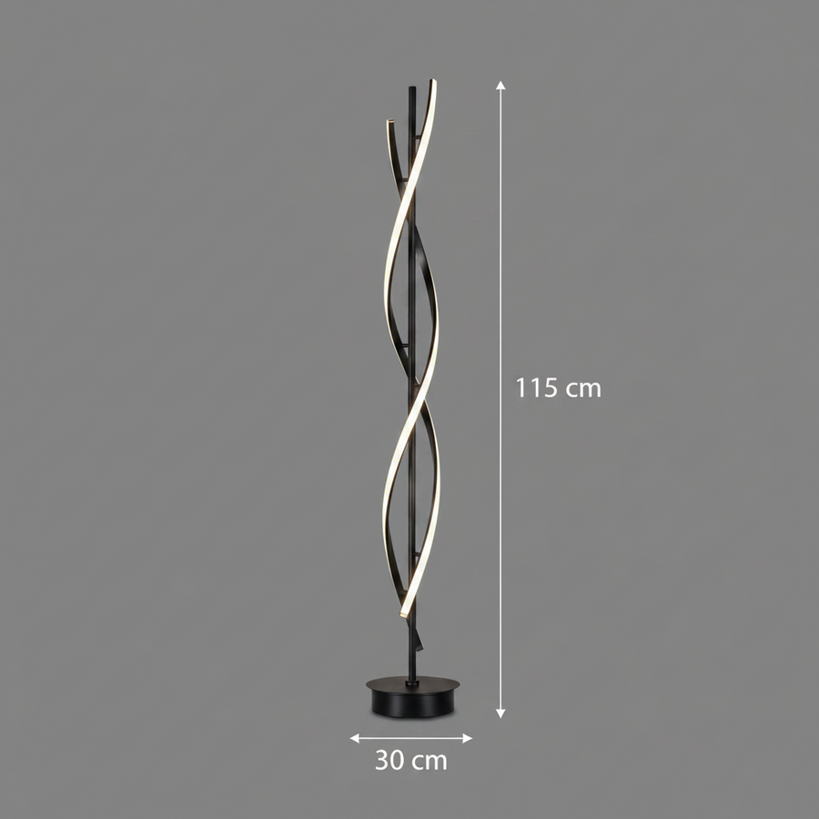 Upsilon LED lámpa, 27W, 3000K/4000K/6000K, fém és akril, fekete