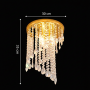 Lustra Cristal LINDERHOF Petito , Diametru 30cm, 2xE14, Auriu Lucios Lustre LED & Cristale Default Title Alessandro Design