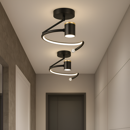 LED csillár, 34 W, átmérő 24 cm, hideg/meleg/semleges fény, fekete alapértelmezett cím Alessandro Design