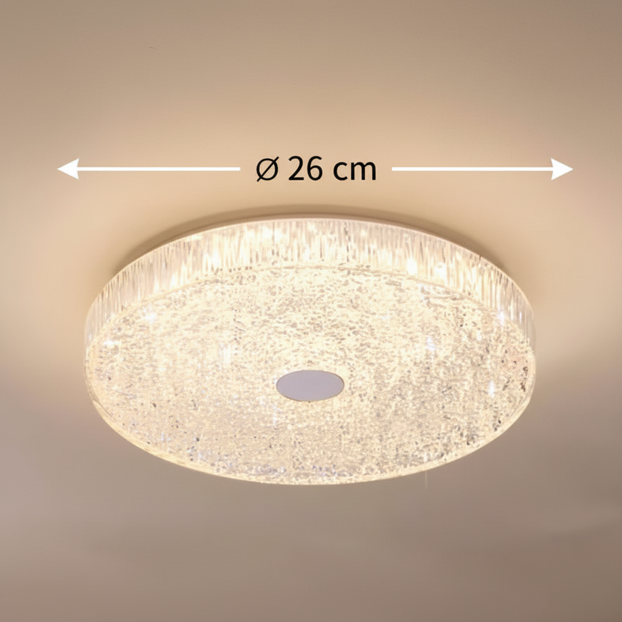 Lustra LED AASIAAT, 21W, Diametru 26 cm, Lumina Calda/Neutra/Rece, Alb