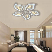 LED -csillár 96W -os dicsőséges távirányítóval, 5 szirom, hideg/forró/semleges fény, instabil, fehér