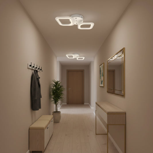 LED LED ERIKA 11W, 2 négyzet, semleges fény, fehér
