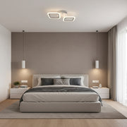 LED csillár ERIKA 27W, 2 négyzet, semleges fény, fehér Alkalmazott LED csillárok Alapértelmezett cím Alessandro Design