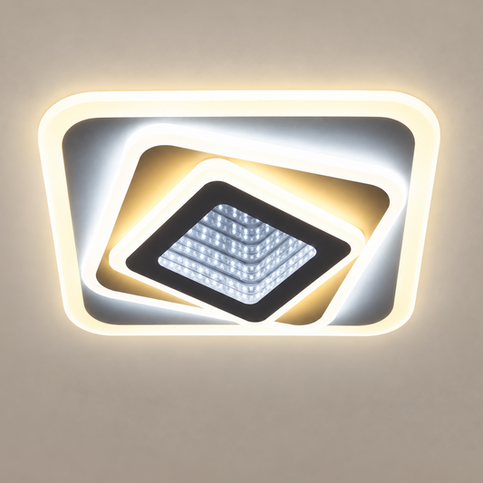 LED csillár NEXA 3D 46W, szögletes, hideg/meleg/semleges fény, fehér