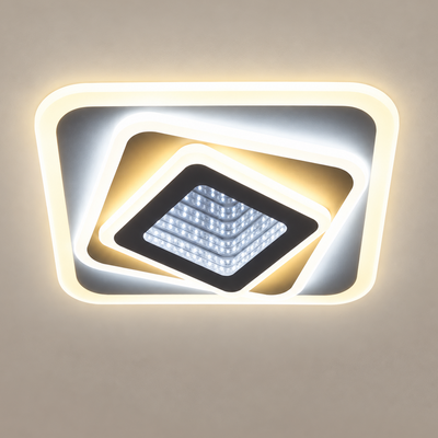LED csillár NEXA 3D 46W, szögletes, hideg/meleg/semleges fény, fehér