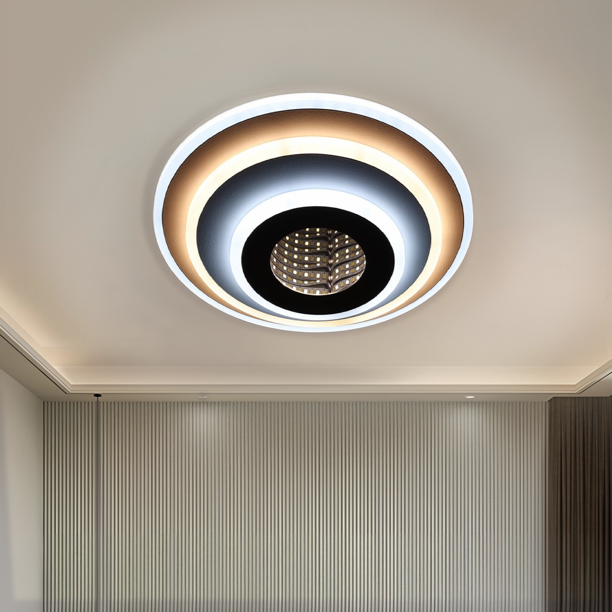 LED csillár NEXA ROTUND 3D 39W, hideg/meleg/semleges fény, fehér LED csillárok alapértelmezett cím Alessandro Design