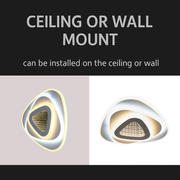 Lustra LED NEXA Triunghi 3D 40W, Alb, Lumina Rece/Calda/Neutra Lustre LED Default Title Alessandro Design