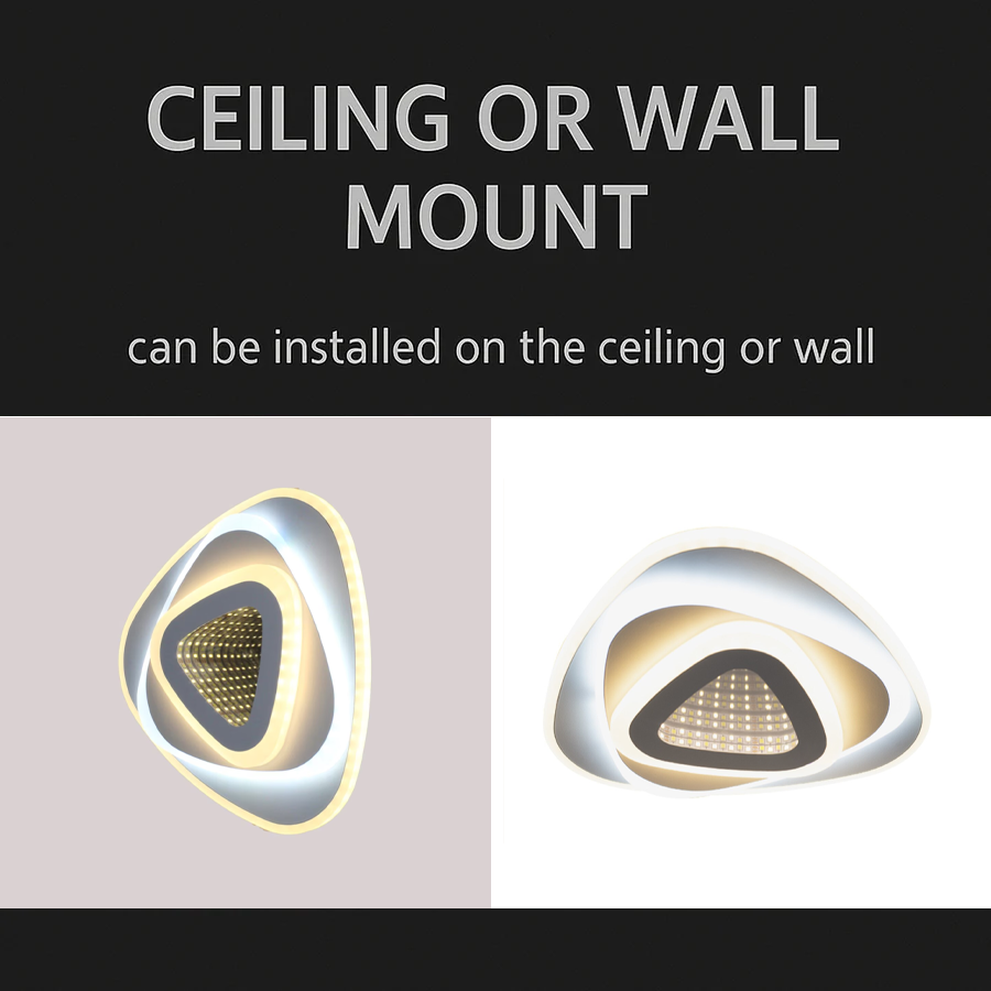 Lustra LED NEXA Triunghi 3D 40W, Alb, Lumina Rece/Calda/Neutra Lustre LED Default Title Alessandro Design