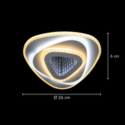 Lustra LED NEXA Triunghi 3D 40W, Alb, Lumina Rece/Calda/Neutra Lustre LED Default Title Alessandro Design