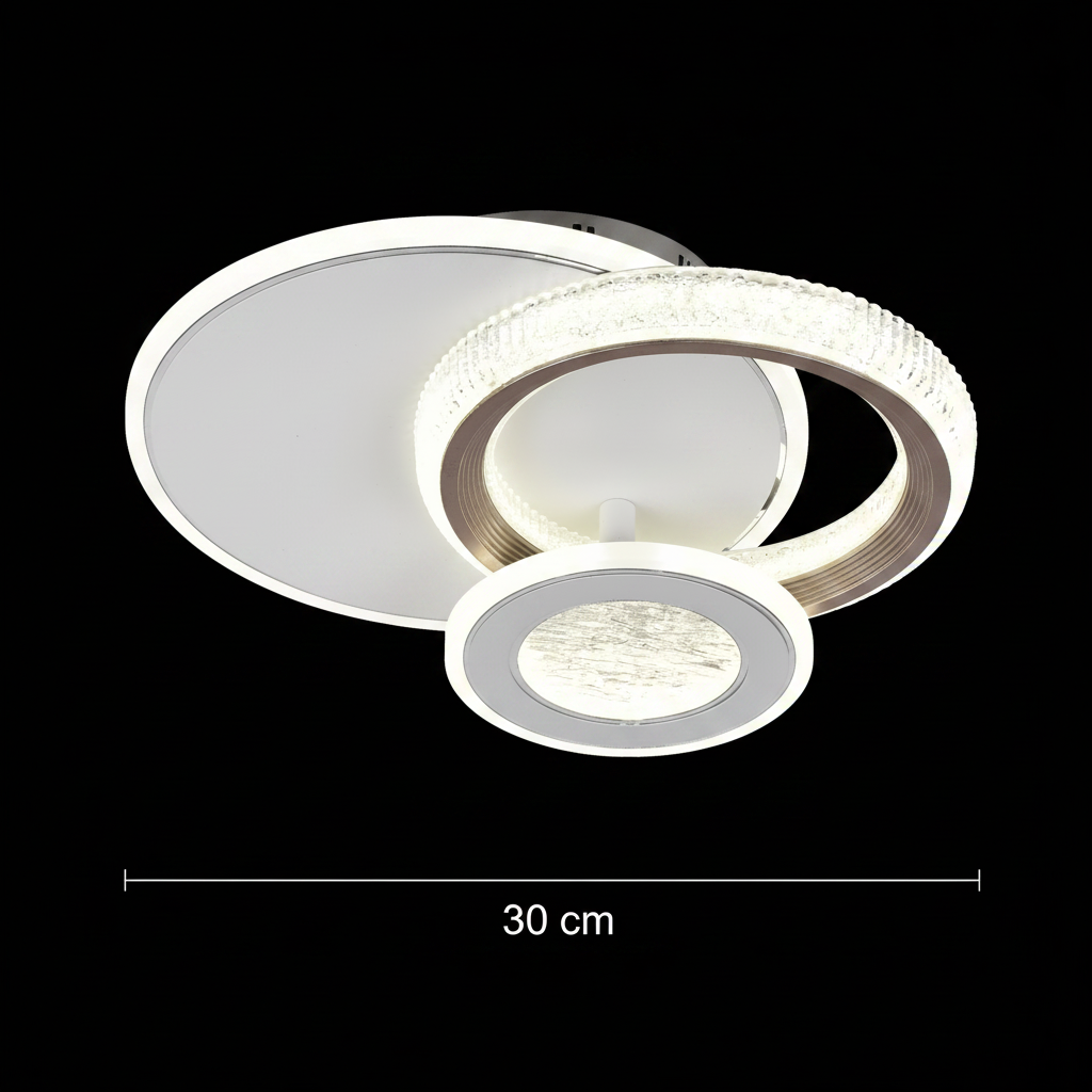 LED csillár NYXORA 44W, 3 kör, hideg/meleg/semleges fény, fehér LED csillárok Alapértelmezett cím Alessandro Design