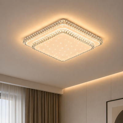 QIKIQTAALUK LED csillár, 40 W, 38 x 38 cm, meleg/semleges/hideg fény, fehér