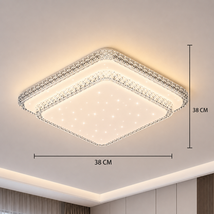 QIKIQTAALUK LED csillár, 40 W, 38 x 38 cm, meleg/semleges/hideg fény, fehér