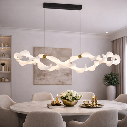 Függesztett akril LED-csillár UNDA Infinity, 36W, meleg/semleges/hideg fény 3000/4000/6000K, aranyfehér, állítható magasságú modern csillárok alapértelmezett cím Alessandro Design