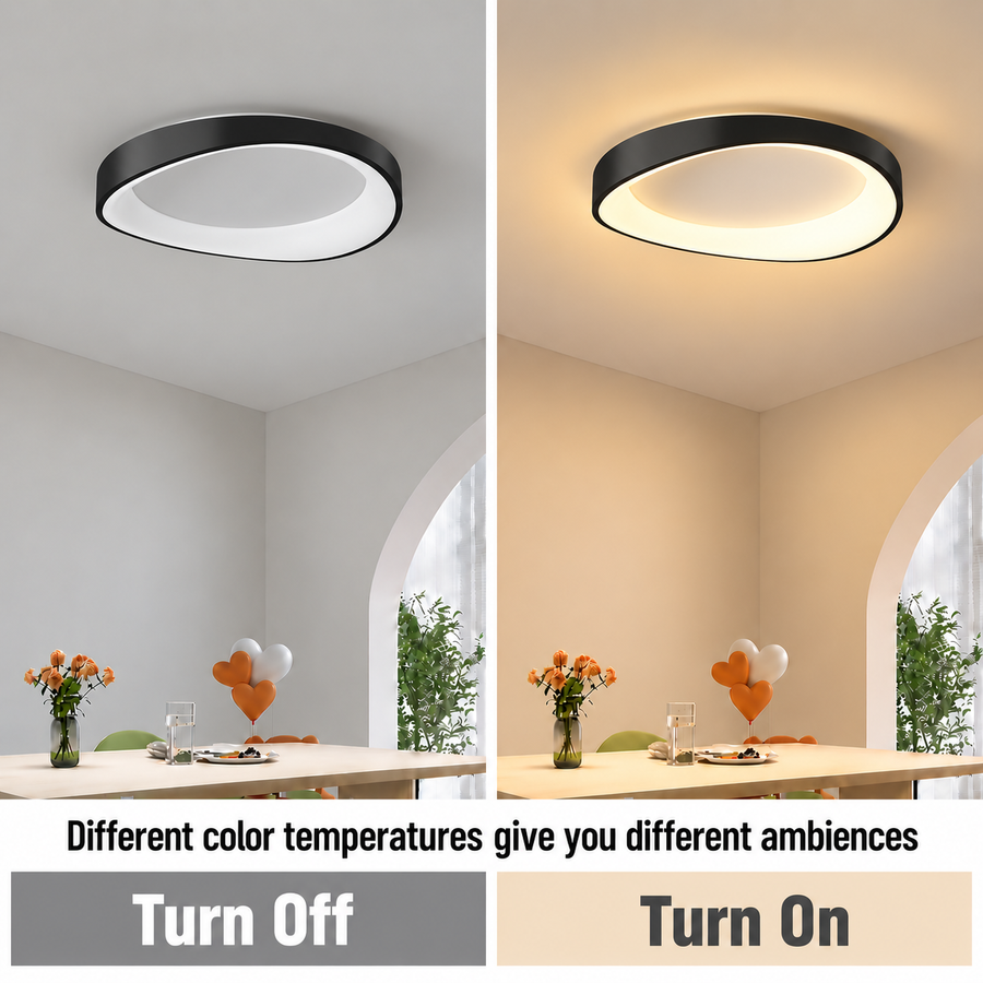 LED csillár távirányítóval, PL103/520BK, 29W, átmérő 50cm, meleg/hideg/semleges fény, fekete