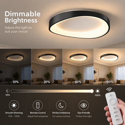 LED csillár távirányítóval, PL103/520BK, 29W, átmérő 50cm, meleg/hideg/semleges fény, fekete