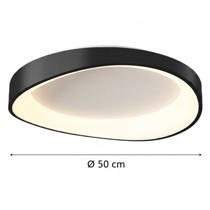 LED mennyezeti lámpa távirányítóval, PL103/520BK, 29W, átmérő 50cm, meleg/hideg/semleges fény, fekete LED-es csillárok távirányítóval Alapértelmezett cím Alessandro Design