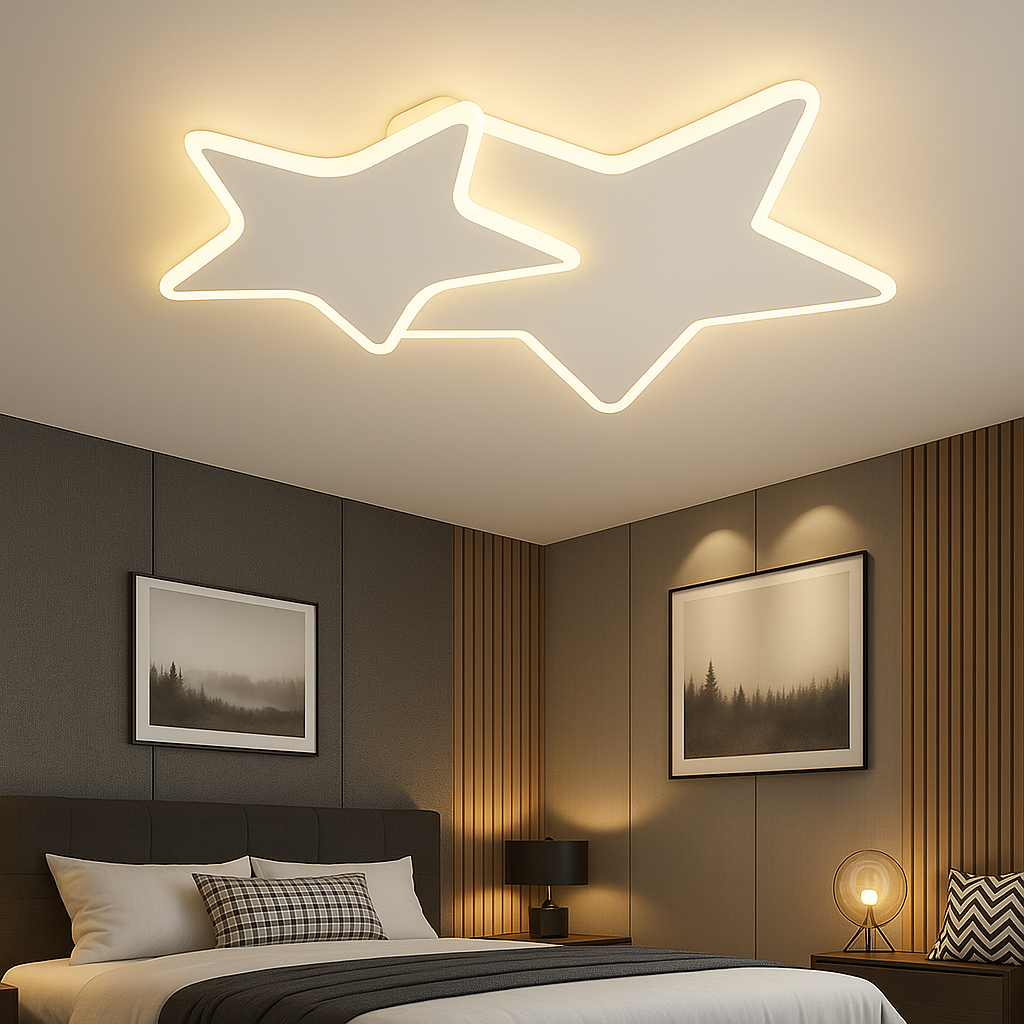 LED csillár távirányítóval 41W, csillagok, hideg/meleg/semleges fény, szabályozható, fehér LED-es csillár távirányítóval Alapértelmezett cím Alessandro Design