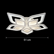 LED -csillár Dalia 170W távirányítóval, 5 szirom, hideg/forró/semleges fény, instabil, fehér
