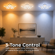 LED -csillár Dalia 170W távirányítóval, 5 szirom, hideg/forró/semleges fény, instabil, fehér