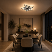 LED csillár távirányítóval DALIA 96W, 5 szirom, hideg/meleg/semleges fény, szabályozható, fekete