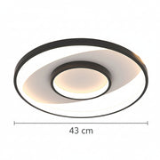 LED csillár távirányítóval FIGURATO, 63 W, 3 kör, hideg/meleg/semleges fény, szabályozható, fekete LED csillárok távirányítóval Alapértelmezett cím Alessandro Design