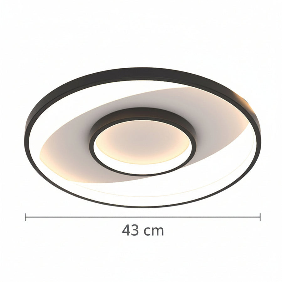 LED csillár távirányítóval FIGURATO, 63 W, 3 kör, hideg/meleg/semleges fény, szabályozható, fekete LED csillárok távirányítóval Alapértelmezett cím Alessandro Design