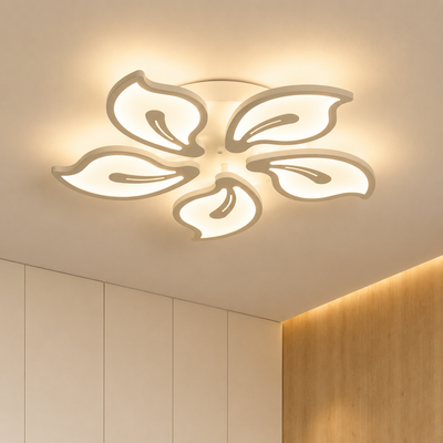 LED csillár távirányítóval JASMINE 73W, 5 szirom, hideg/meleg/semleges fény, szabályozható, fehér