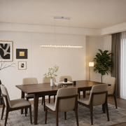 KANGNING távirányítós LED csillár, 3000K/4000K/6000K, 120W, fém és akril, fehér