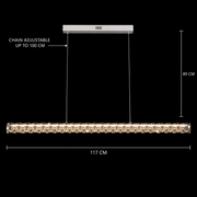 KANGNING távirányítós LED csillár, 3000K/4000K/6000K, 120W, fém és akril, fehér
