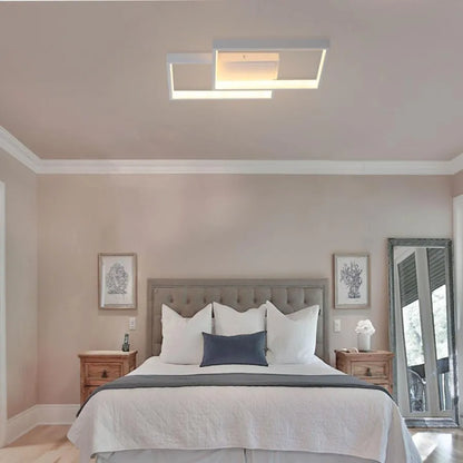 LED csillár távirányítóval LANDYN 37W, 2 négyzet, hideg/meleg/semleges fény, szabályozható, fehér LED-es csillár távirányítóval Alapértelmezett cím Alessandro Design