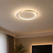 LED-es csillár távirányítóval SOLARA 51W, 2 kör, hideg/meleg/semleges fény, szabályozható, fehérarany