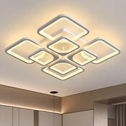 LED csillár távirányítóval ZOE 138W, 8 négyzet, hideg/meleg/semleges fény, szabályozható, fehér