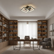LED-es csillár távirányítóval ZOE 27W, 2 négyzet, hideg/meleg/semleges fény, szabályozható, fekete LED-es csillárok távirányítóval Alapértelmezett cím Alessandro Design