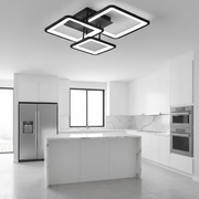 LED-es csillár távirányítóval ZOE 60W, 3 négyzet, hideg/meleg/semleges fény, szabályozható, fekete LED-es csillárok távirányítóval Alapértelmezett cím Alessandro Design