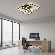 LED-es csillár távirányítóval ZOE 60W, 3 négyzet, hideg/meleg/semleges fény, szabályozható, fekete LED-es csillárok távirányítóval Alapértelmezett cím Alessandro Design