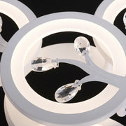 LED csillár távirányítóval és kristály DAISY 53W, 4 elem, hideg/meleg/semleges fény, szabályozható, fehér LED-es csillár távirányítóval Alapértelmezett cím Alessandro Design
