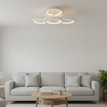LED csillár távirányítóval és kristály DAISY 53W, 4 elem, hideg/meleg/semleges fény, szabályozható, fehér LED-es csillár távirányítóval Alapértelmezett cím Alessandro Design