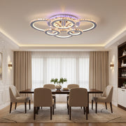 LED csillár távirányítóval és kristály NOVA ROTONDA RGB 144W, 6 kör, hideg/meleg/semleges fény, szabályozható, fényes króm LED csillárok és kristályok Alapértelmezett cím Alessandro Design
