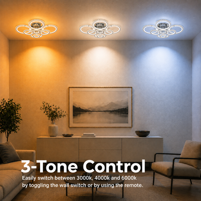 LED csillár távirányítóval és kristály NOVA ROTONDA RGB, 8 kör, hideg/meleg/semleges fény, szabályozható, fényes króm
