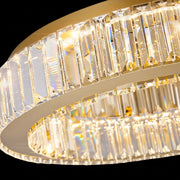 LED csillár távirányítóval és kristály VERTUS 18W, 30cm, Kör, Hideg/Meleg/Semleges fény, Szabályozható, Króm LED csillár távirányítóval Alapértelmezett cím Alessandro Design