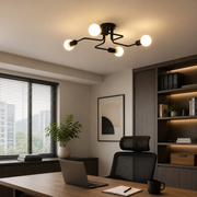 MODERNIST Quadra 4 csillár, 4x E27, fekete, modern design