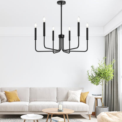 Fém csillár AVANT, típus Inga karral, D63 cm, kerek, 6xE14, fekete Ipari csillárok Alapértelmezett cím Alessandro Design