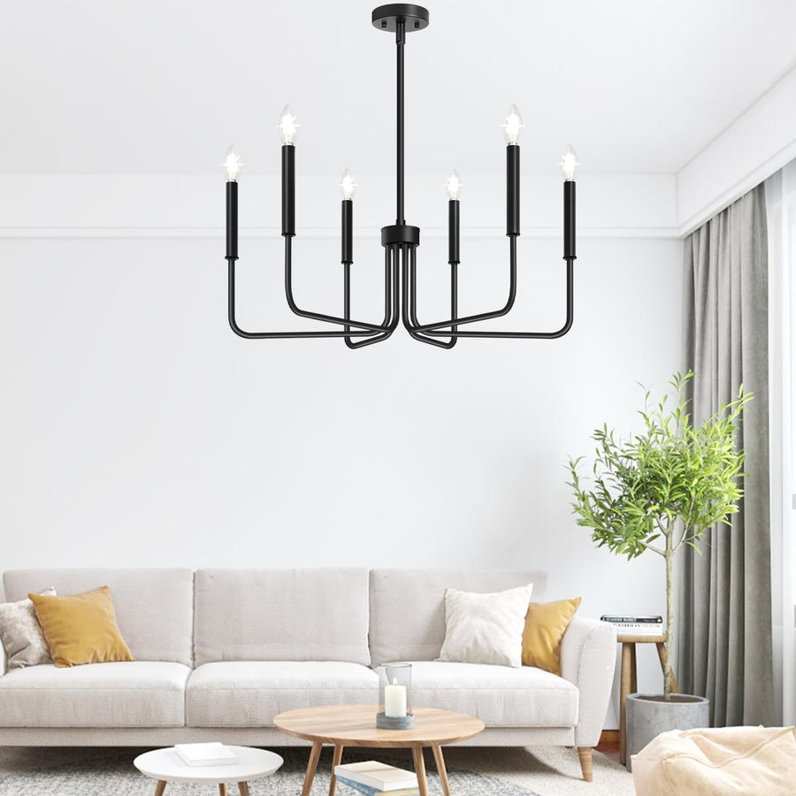 Fém csillár AVANT, típus Inga karral, D63 cm, kerek, 6xE14, fekete Ipari csillárok Alapértelmezett cím Alessandro Design