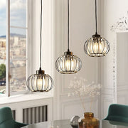 Modern klasszikus csillár, felfüggesztett, Monica LC910/3LBK, 3 X E27, fekete, fém és üveg, állítható magasságú klasszikus csillárok, alapértelmezett cím Alessandro Design