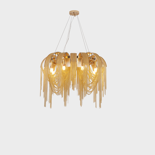 Csillár MD9020/400MMGD, 4xE14, átmérő 40 cm, IP20, arany, vas, alumínium, izzók nem tartozék