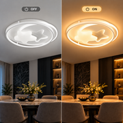 LED csillár távirányítóval ISTARAVSHAN, Mennyei testek alakja, 87 W, Hideg/Meleg/Semleges fény, Szabályozható, Fehér
