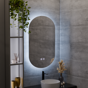 Ovális LED-es tükör, 50X80cm, E14S/50X80, érintés, páramentesítő rendszer tükrök Korman E alapértelmezett cím Alessandro Design