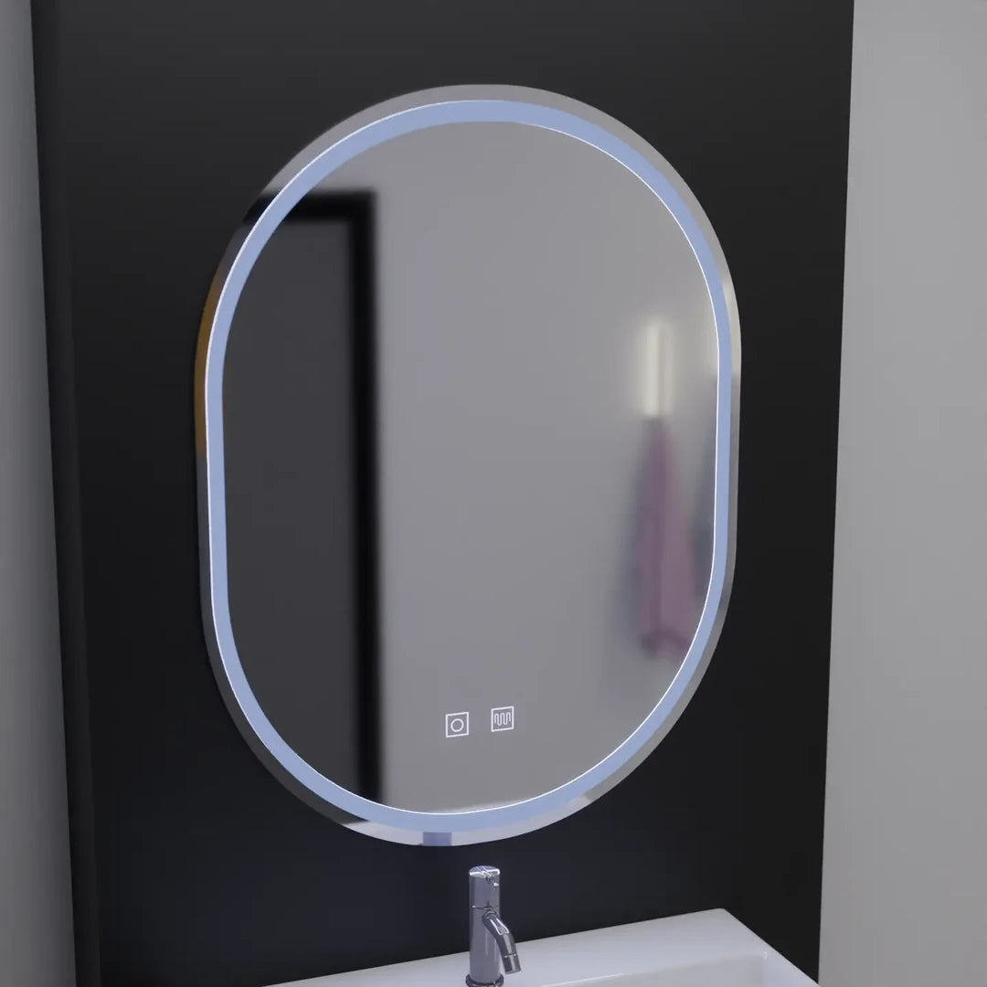 LED tükör ovális, 60x80 cm, Velara Touch, páramentesítő rendszer, szabályozható tükrök Korman E alapértelmezett cím Alessandro Design