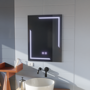 Négyszögletű LED tükör, 45x60 cm, ECLISSA Touch, páramentesítő rendszer, szabályozható, hideg fényű 6000K tükrök Korman E alapértelmezett cím Alessandro Design